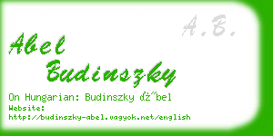 abel budinszky business card